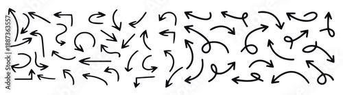 arrows set for business plan presentation and education sign