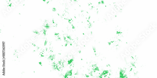 Light Green vector layout with dot shapes. Sprinkles of green paint color pigments. Light Green vector layout with lines, triangles. Grunge white background vector illustration. 