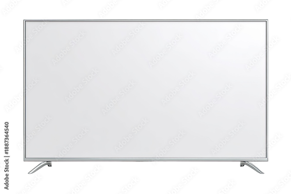 Obraz premium Modern flat-screen display with silver stand on a dark background