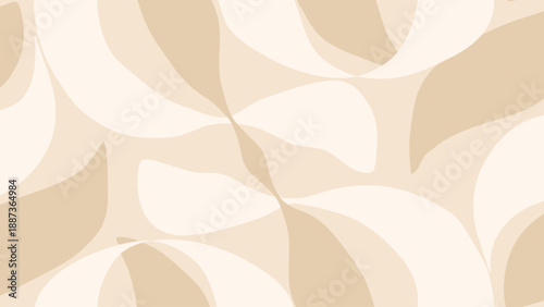 Abstract geometric pattern with overlapping curved shapes in neutral tones.