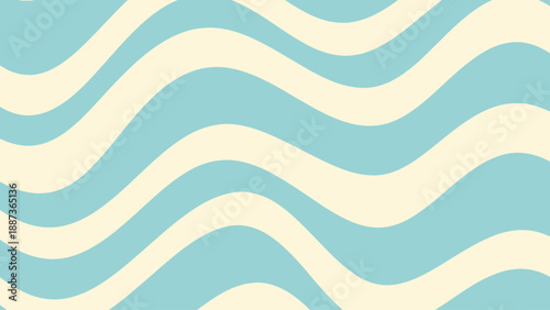 Abstract Wavy Pattern with Blue and Cream Colors.
