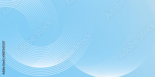Circle shapes with soft blue gradient. Suit for minimalist banner background, poster, wallpaper.