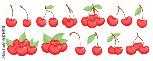  cherry fruit clipart design illustration 