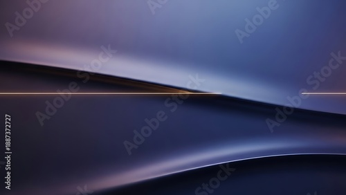 Minimalist flowing curves design with linear lighting accentuation