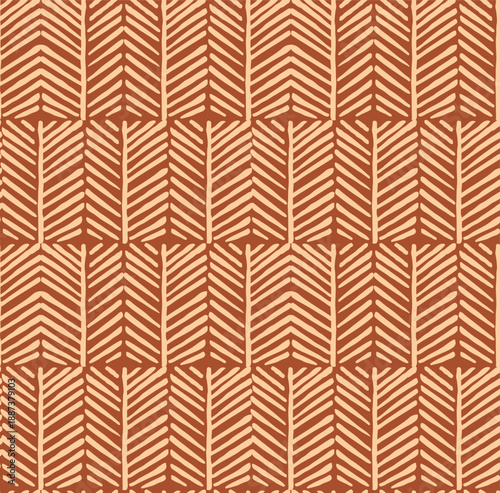 Illustration of a repeating pattern in an ethnic style. Graphic art alluding to indigenous culture.