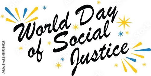 Colorful awareness design for World Day of Social Justice
