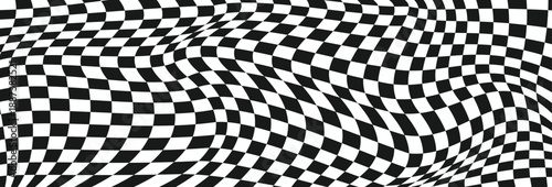 black and white trippy checkerboard background retro