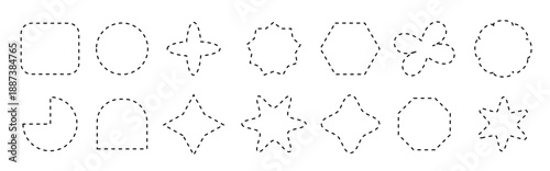  borders of different geometric shapes are round oval and 