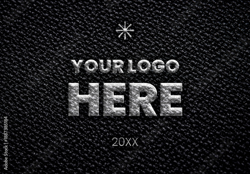 Colorful Embroidered Fabric Stitch Patch Mockup