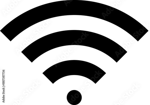 Wireless signal icon representing connectivity and communication.