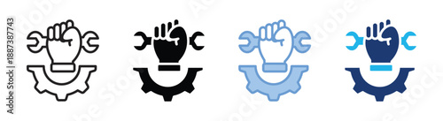 Repairing icon set multiple style collection