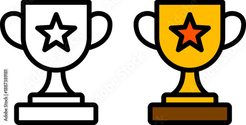 優勝トロフィーのアイコン。（Winner trophy icon.）
