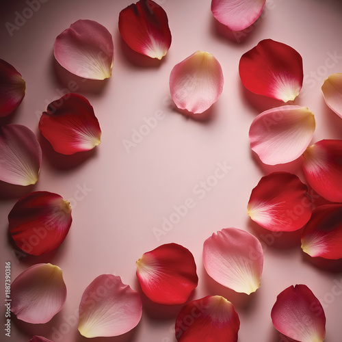 Wallpaper Mural Vibrant rose petals scattered on soft pink background ,happy  valentine's day for Feliz día de San Valentín or Feliz Dia dos Namorados or te amo or Feliz dia del amor Torontodigital.ca