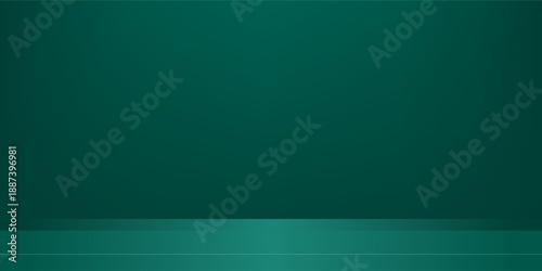 Top green studio room. Limbo abstract background. 3d backdrop for product presentation. perspective