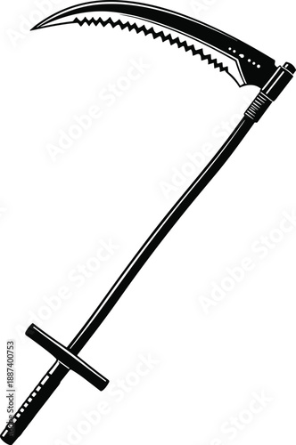 Comprehensive vector graphic collection featuring minimalist black calendar and clock icons, colorful summer travel vacation elements, and dark fantasy grim reaper scythe weapon illustrations.