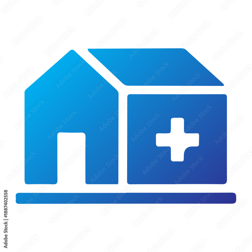 Obraz premium Solid Blue Gradient of medical assistance