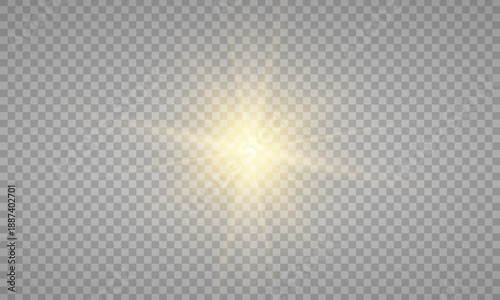 Vector transparent sunlight special lens flare light effect. PNG. Vector illustration