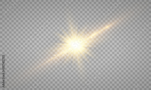 Vector transparent sunlight special lens flare light effect. PNG. Vector illustration