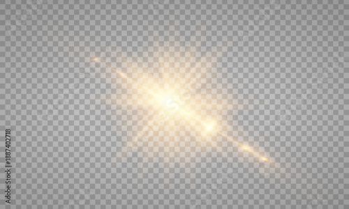 Vector transparent sunlight special lens flare light effect. PNG. Vector illustration