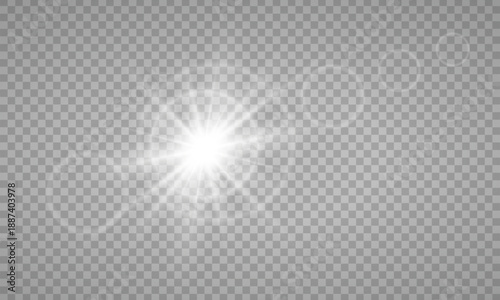 sunlight special lens flare light effect. PNG. Vector illustration transparent
