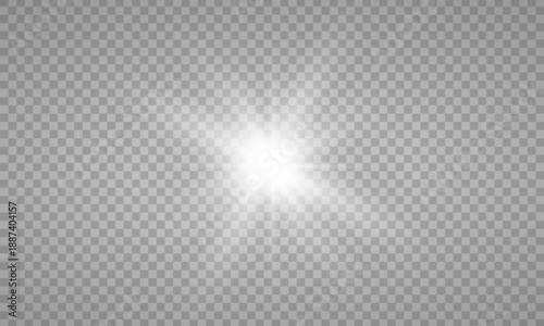 sunlight special lens flare light effect. PNG. Vector illustration transparent
