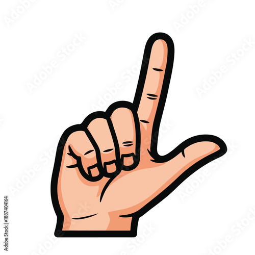 A cartoon drawing of hand