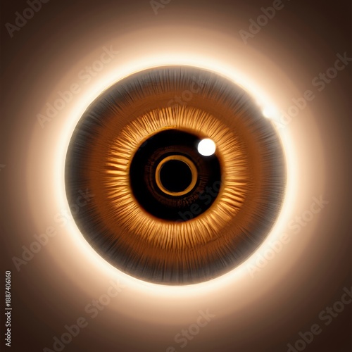An eye with a spiral pupil or iris symbolizing expanding percept