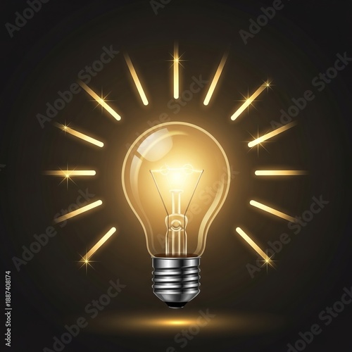 Light Bulb Represents the emission of visible light
