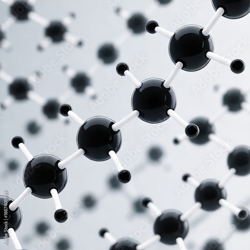 Polymer structure illustrations Show the arrangement of atoms in