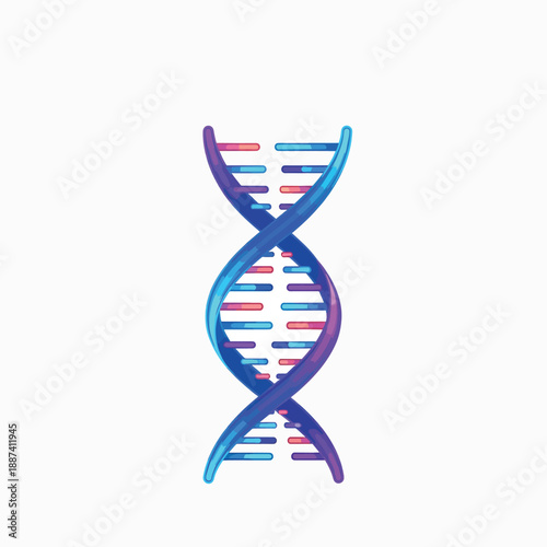 Colorful DNA Double Helix