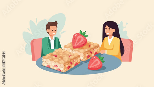 People sharing sweet treats