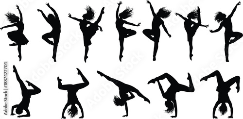 Here is the SEO-optimized metadata for your contemporary and breakdance silhouette collection.
