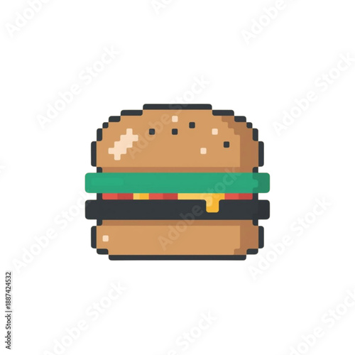 Pixel Burger Icon