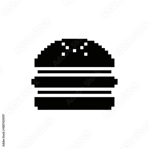 Pixel Burger Icon