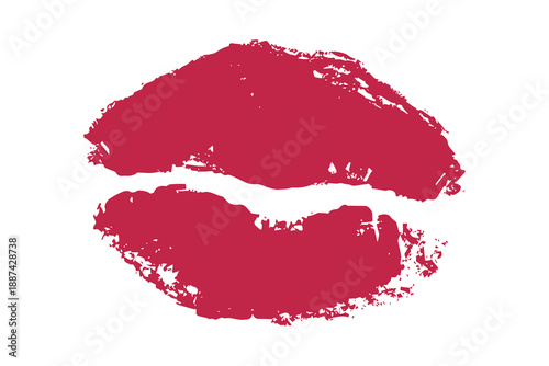 Lipstick kiss mark Romantic lip print Imprint of lips kiss Sexy lips makeup Female mouth Love symbol Design element for beauty fashion poster Valentines Day wedding