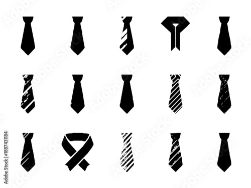 Collection of stylish neckties in various modern designs