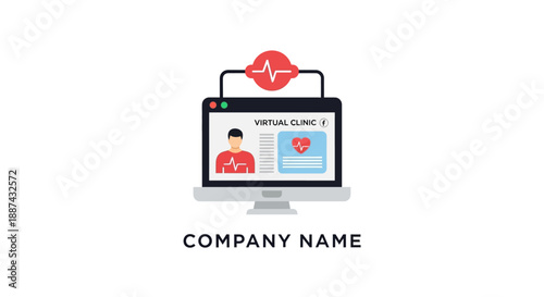 Computer Monitor with Virtual Health Consultation.