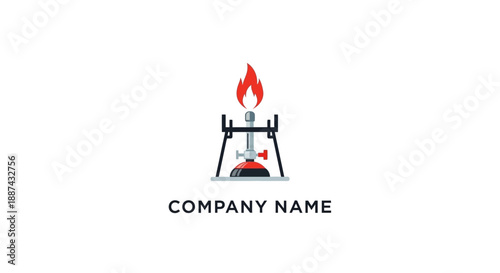 Oil Rig Logo Design Element.