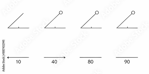 Simple diagram illustrating increasing lengths and angled line segments
