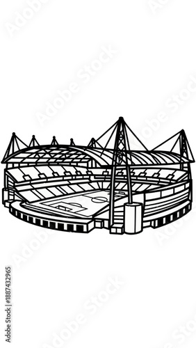 Outline of a Modern Sports Stadium Structure