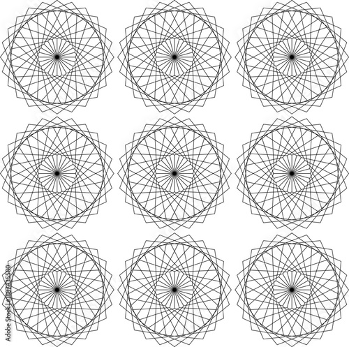 Geometric Pattern of Interconnected Circles Design.