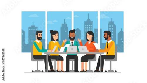 Diverse Group of Professionals Working Together.