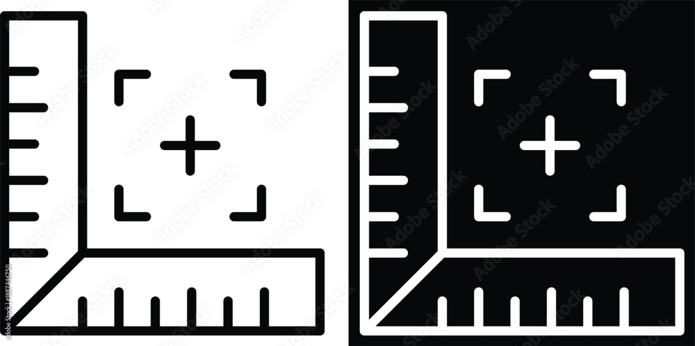 Fototapeta premium measurement Two-tone version in black and white background