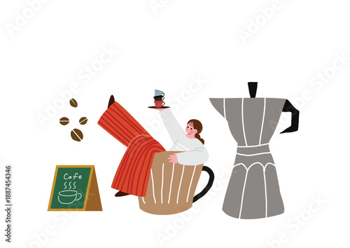 コーヒー好きの女性