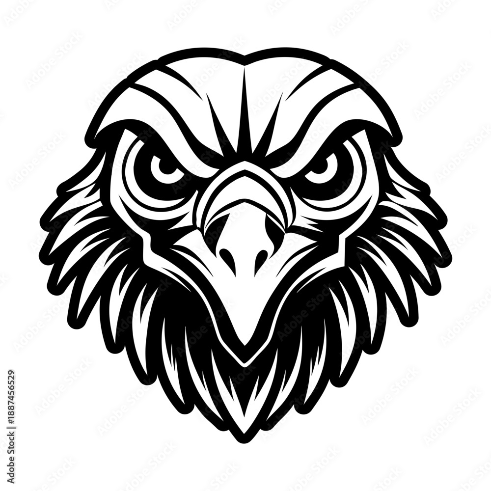 Fototapeta premium Wild Vulture Glyph Style Logo