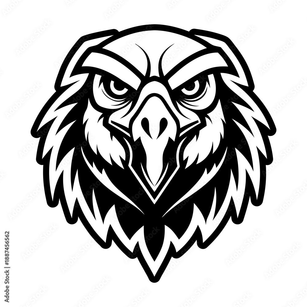 Fototapeta premium Vulture Symbol Glyph Style Icon