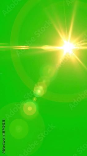 Wallpaper Mural Anamorphic Golden Light Streaks with lens flare green screen alpha channel distortion, overlay, glitch, static noise, scan lines on black background, 4k animated video loop Torontodigital.ca