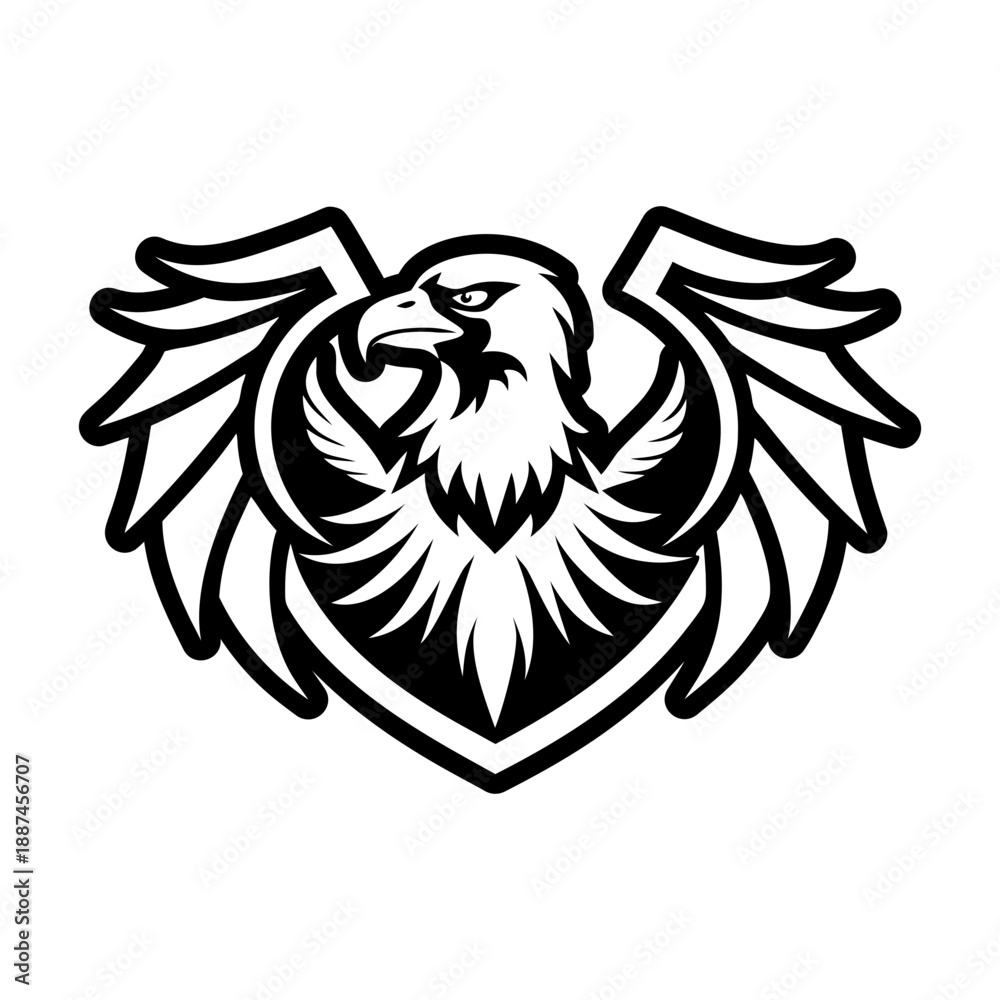 Obraz premium Vulture Glyph Style Icon