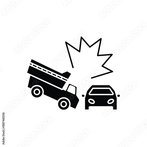 accident concept line icon. Simple element illustration. accident concept outline symbol design.