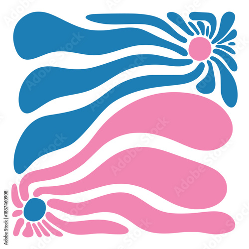 vector illustration of a pink baby feet